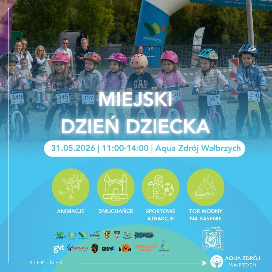 Miejski Sportowy Dzień Dziecka w Aqua-Zdroju. Bezpłatne atrakcje dla całych rodzin