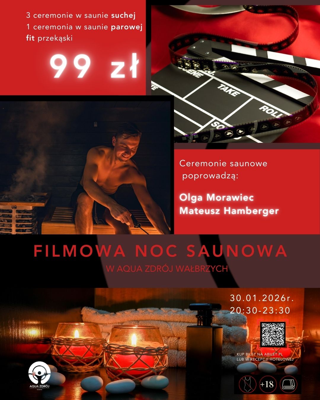 Filmowa Noc Saunowa | Aqua Zdrój Wałbrzych
