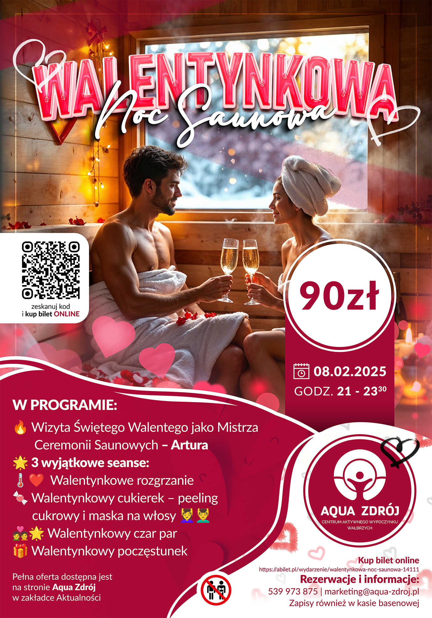 Plakat B1 70x100 cm 2 002 sauna walentynki 