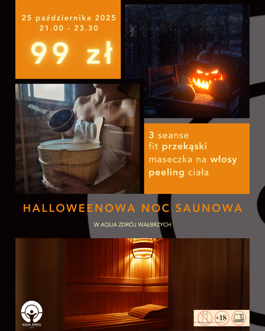 Halloweenowa Noc Saunowa 