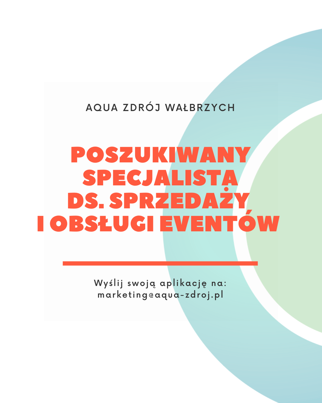 OFERTA PRACY - Specjalista ds. sprzedaży i obsługi eventów