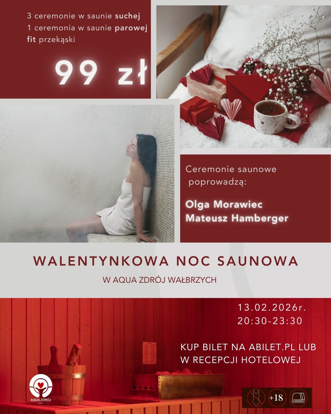 Walentynkowa Noc Saunowa w Aqua Zdroju