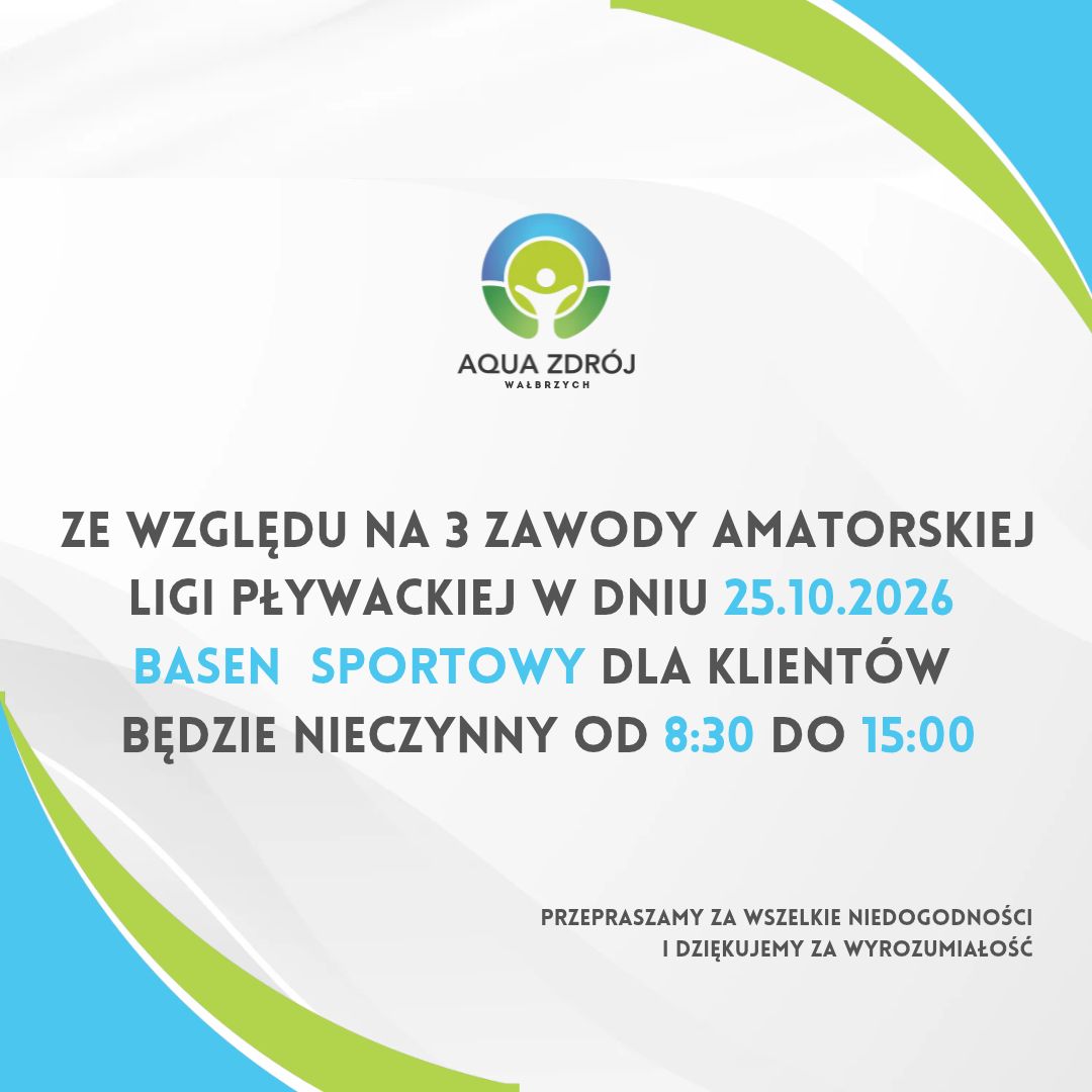 🏊‍♀️ WAŻNA INFORMACJA 🏊‍♀️